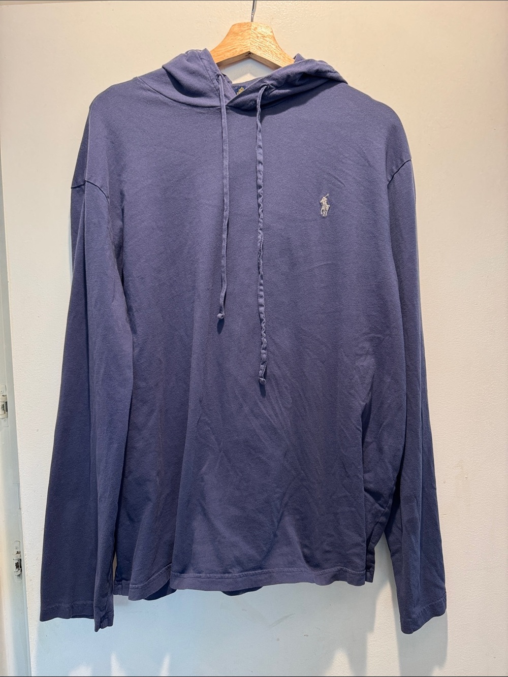 Polo by Ralph Lauren Slate Blue Long-Sleeve Hooded Tee with Pony